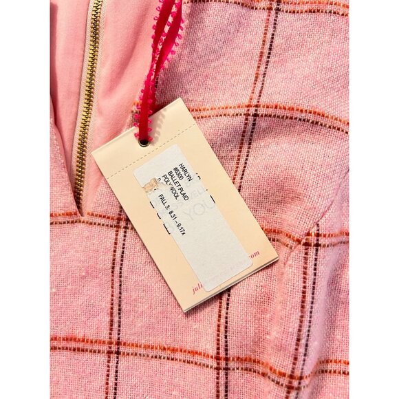 JULIE BROWN NWT Harlyn Sheath Dress SZ 2 Pink Ballet plaid NWT - Picture 5 of 5